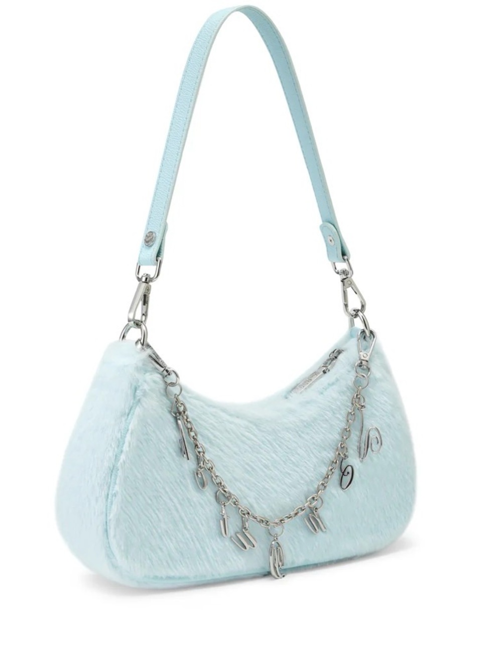 NWT Von Dutch Blue Furry Shoulder Bag - Picture 5 of 7